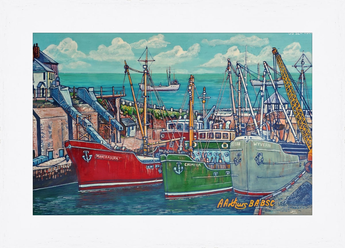 "Mandragora, Chimera and Wyvern in Charlestown Harbour" by Alan Arthurs (com)