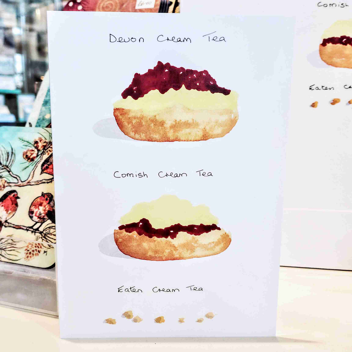 Cream Teas Card by Barbara Powell