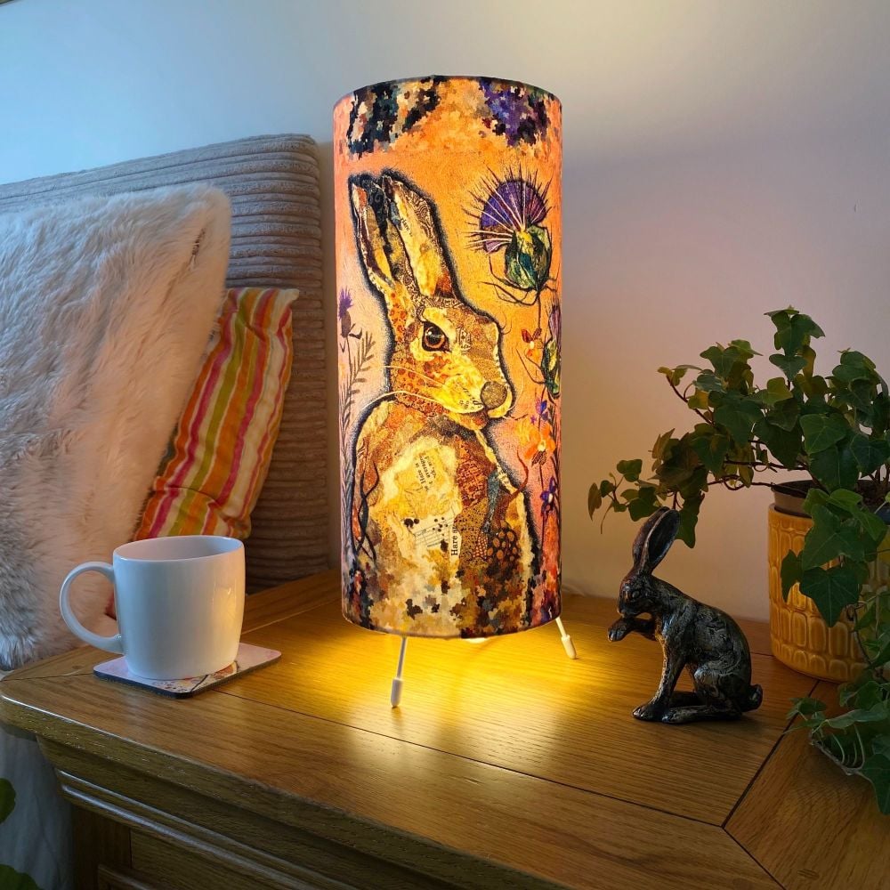 Hare & Thistle Cylinder Lamp by Dawn Maciocia