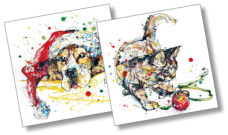 Christmas card pack of 10 by Kathryn Callaghan
