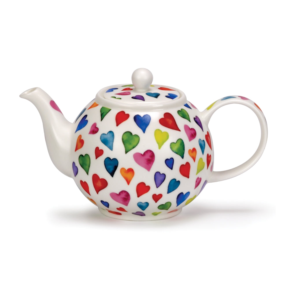 "Warm Hearts" large Fine Bone China Teapot