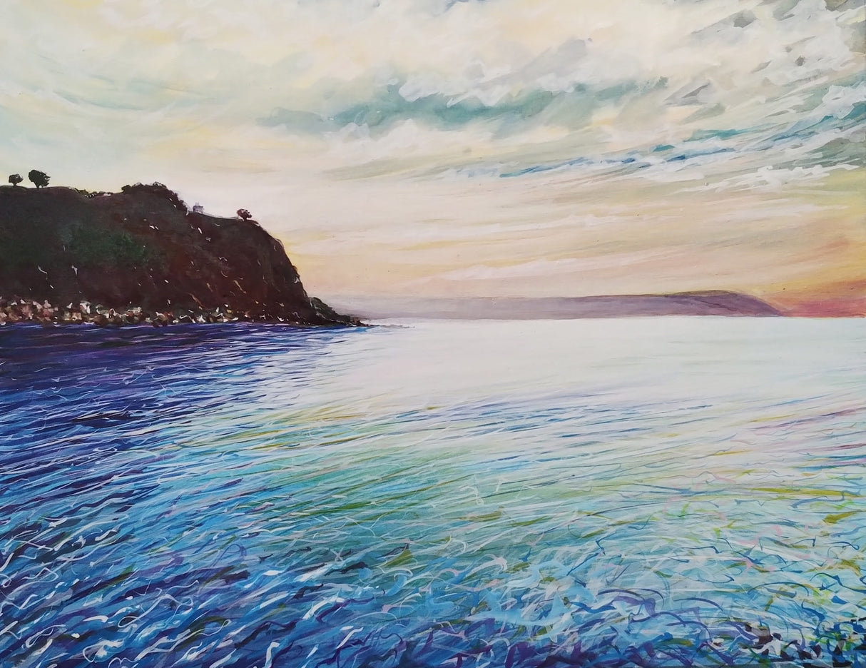 Early Morning, Charlestown, original painting by Liz Hackney.