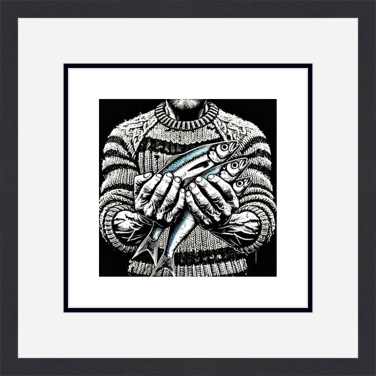"Fisherman's Friend" limited edition signature embossed print by Heidi Marice