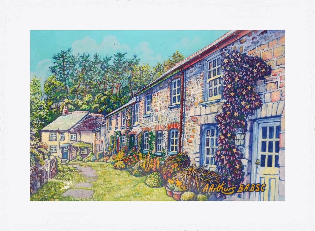 "Front Row Cottages, Charlestown" by Alan Arthurs (com)
