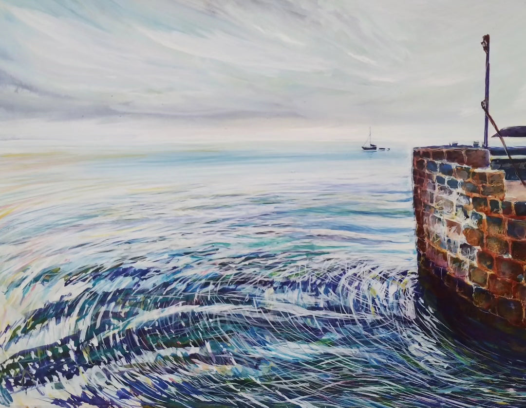 Morning Light, Charlestown, original painting by Liz Hackney.