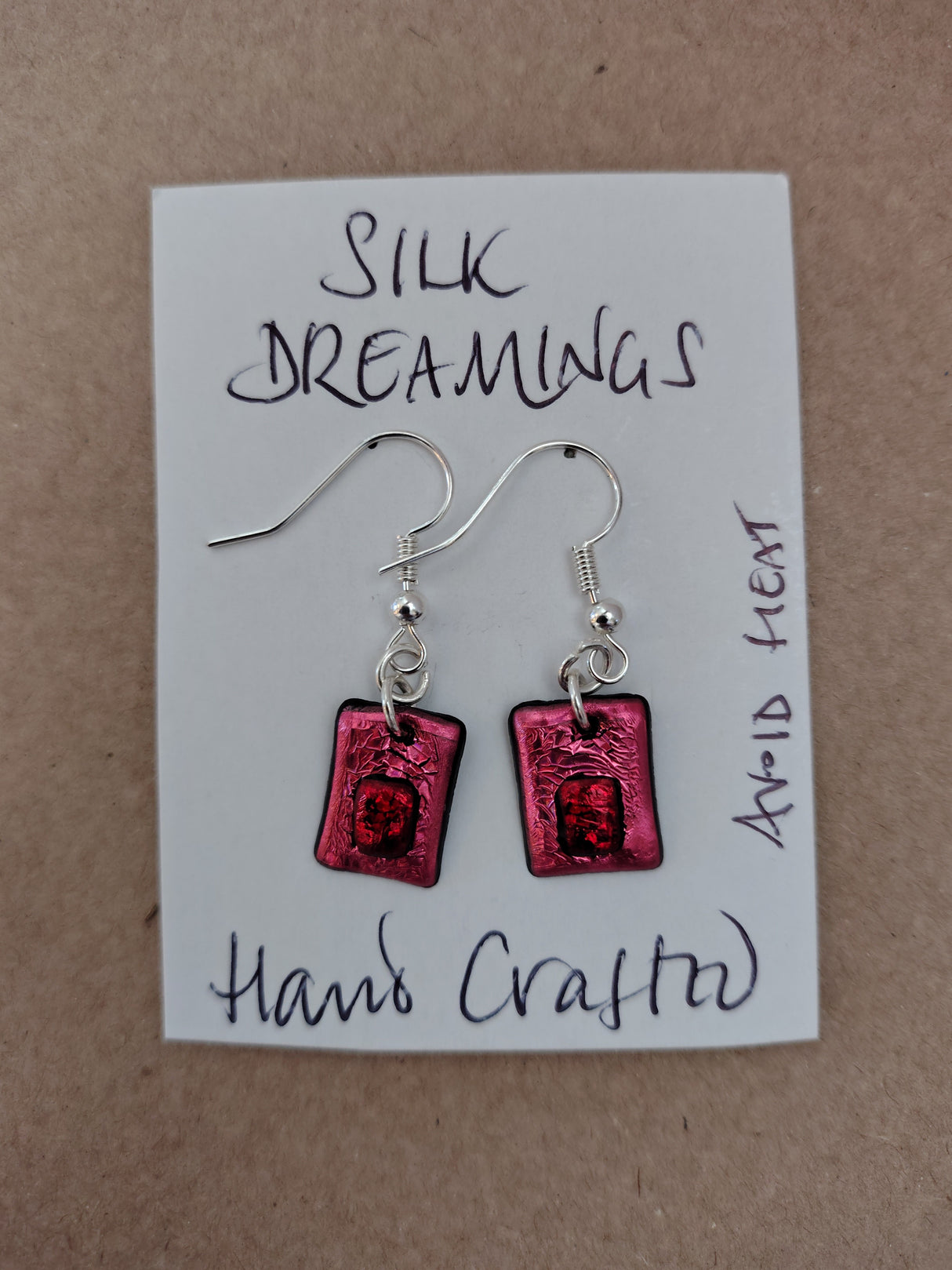 Silk Dreamings drop earrings.