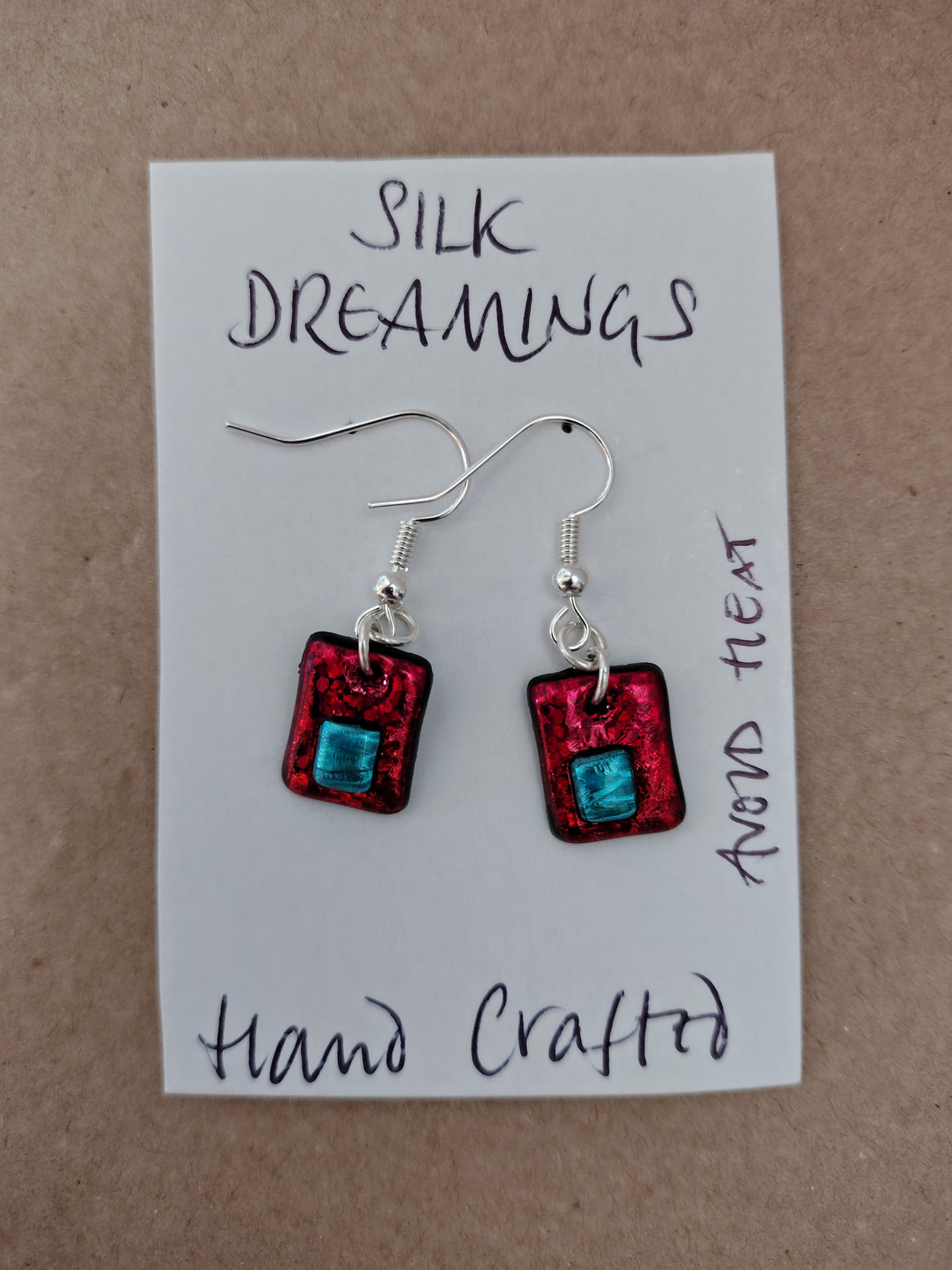 Silk Dreamings drop earrings.