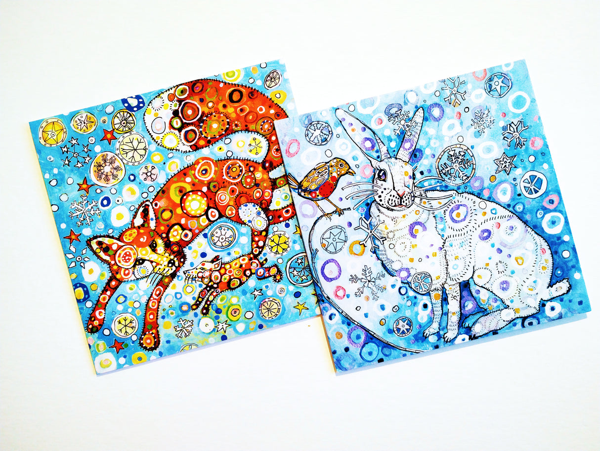 Christmas card pack of 10 by Sally Rich