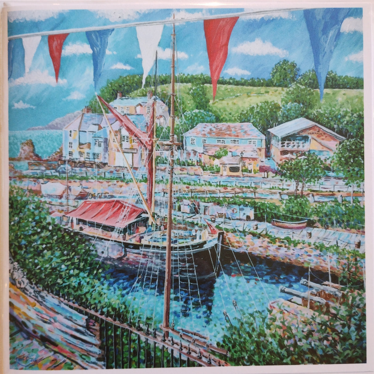 Static Flag Ship 2024, The Lady Daphne, Charlestown" card by Paul Clark