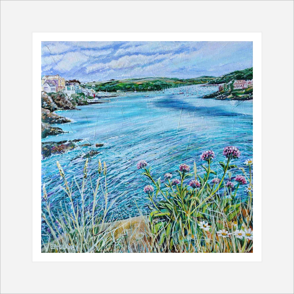 “Looking Back to Fowey" prints by Liz Hackney