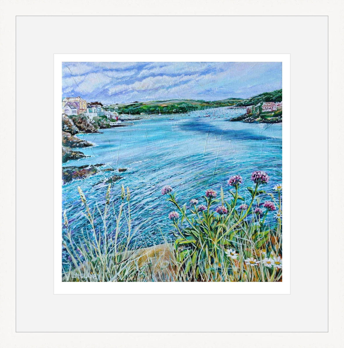 “Looking Back to Fowey" prints by Liz Hackney