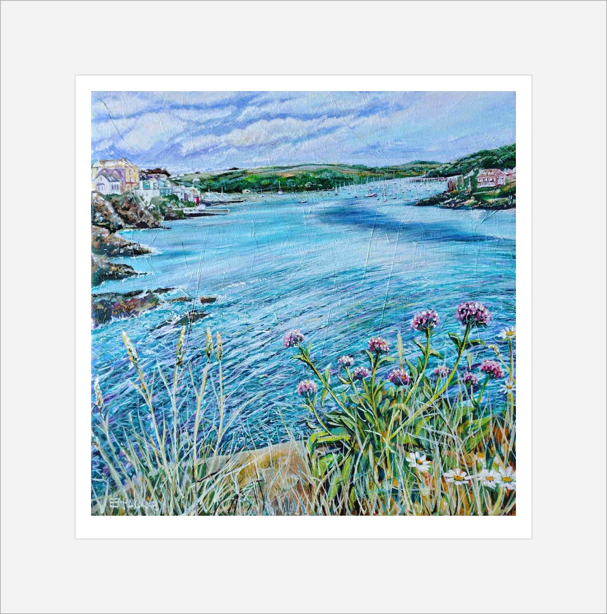 “Looking Back to Fowey" prints by Liz Hackney