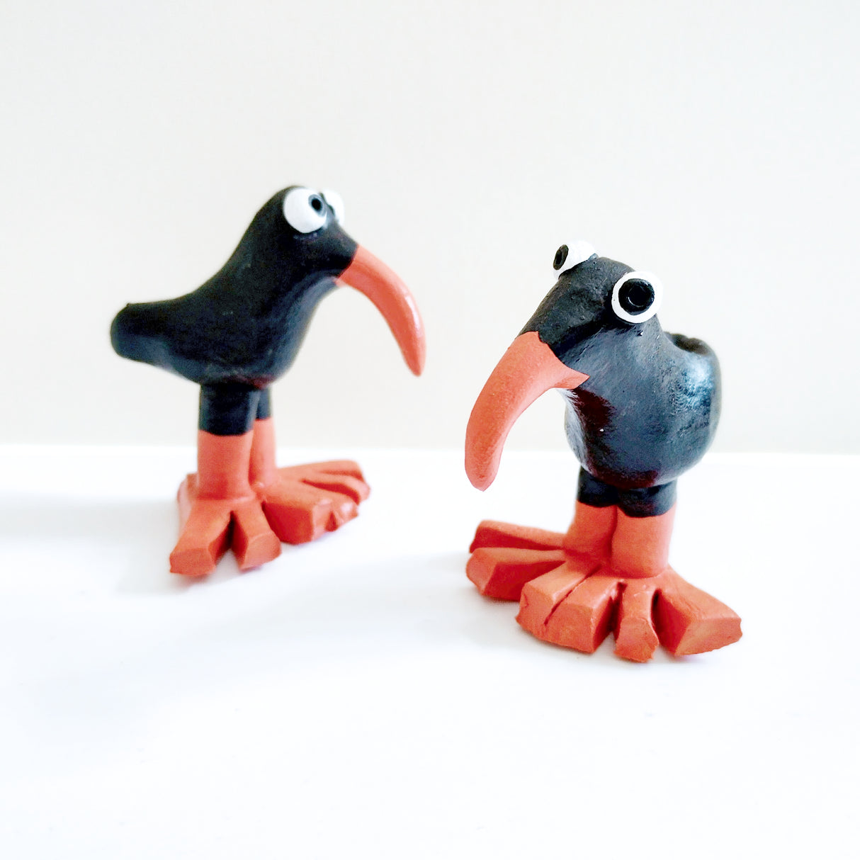 Mini Cornish Chough by Louise Thorn