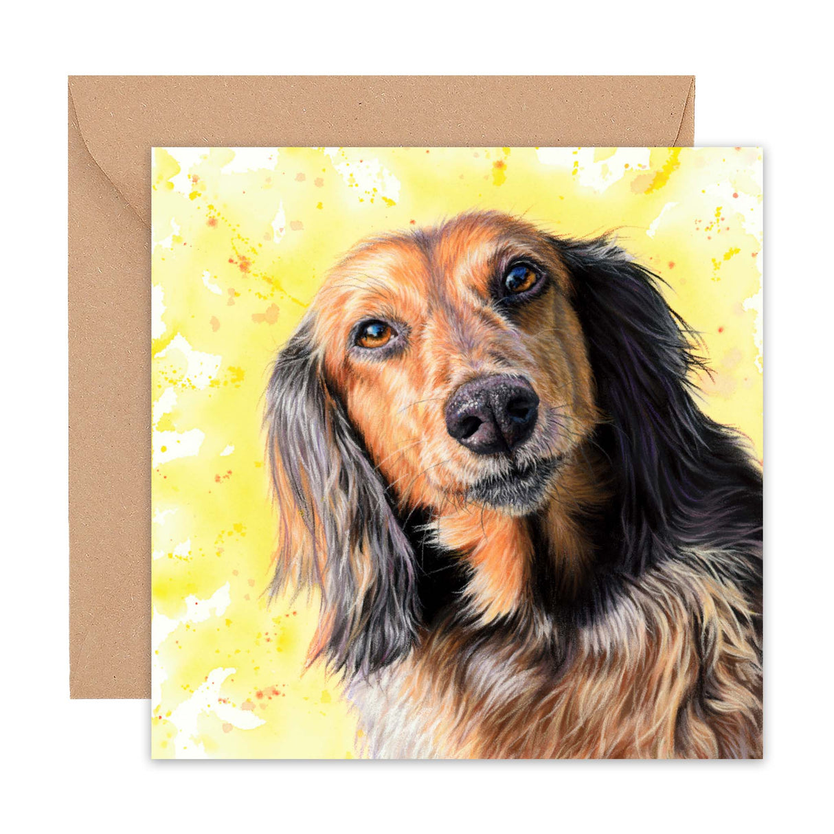 Mia the Sausage Dog card by Naomi Jenkin