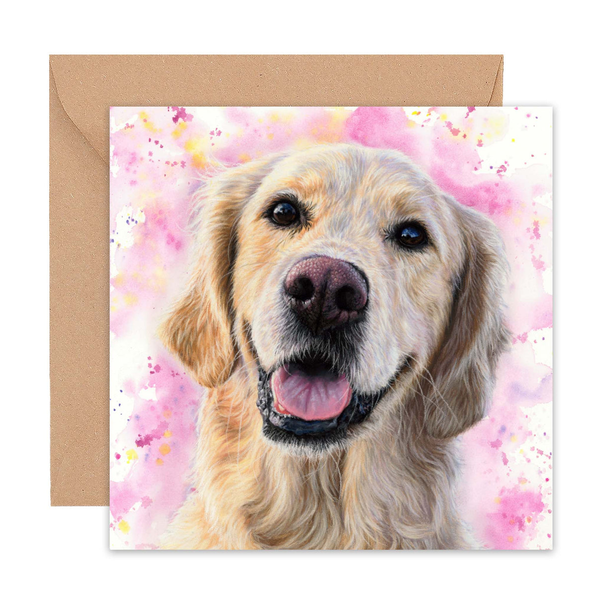 Molly the Golden Retriever card by Naomi Jenkin