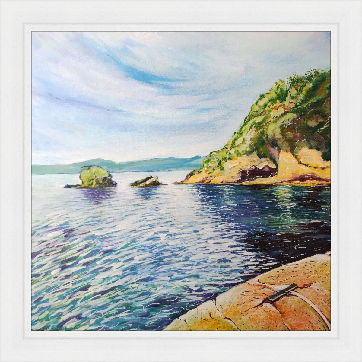 "Morning Reflections, Charlestown" original paintings by Liz Hackney.