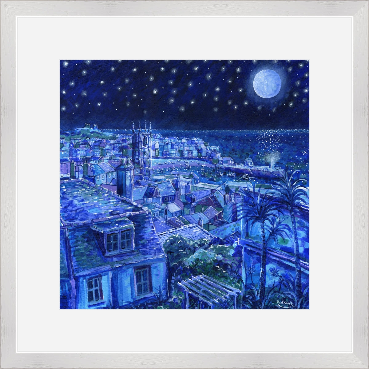 Moonlight Over St. Ives print by Paul Clark