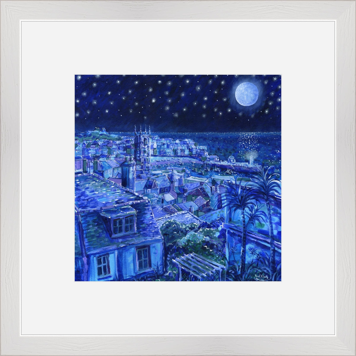 Moonlight Over St. Ives print by Paul Clark