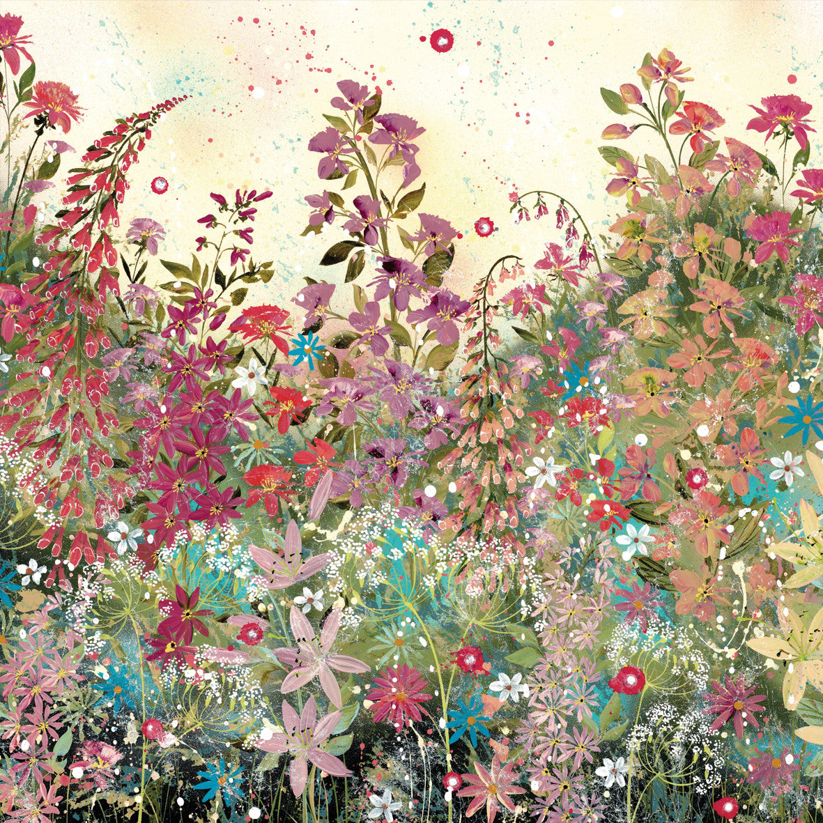 "Plum & Orange Sparkle" card by Jane Morgan