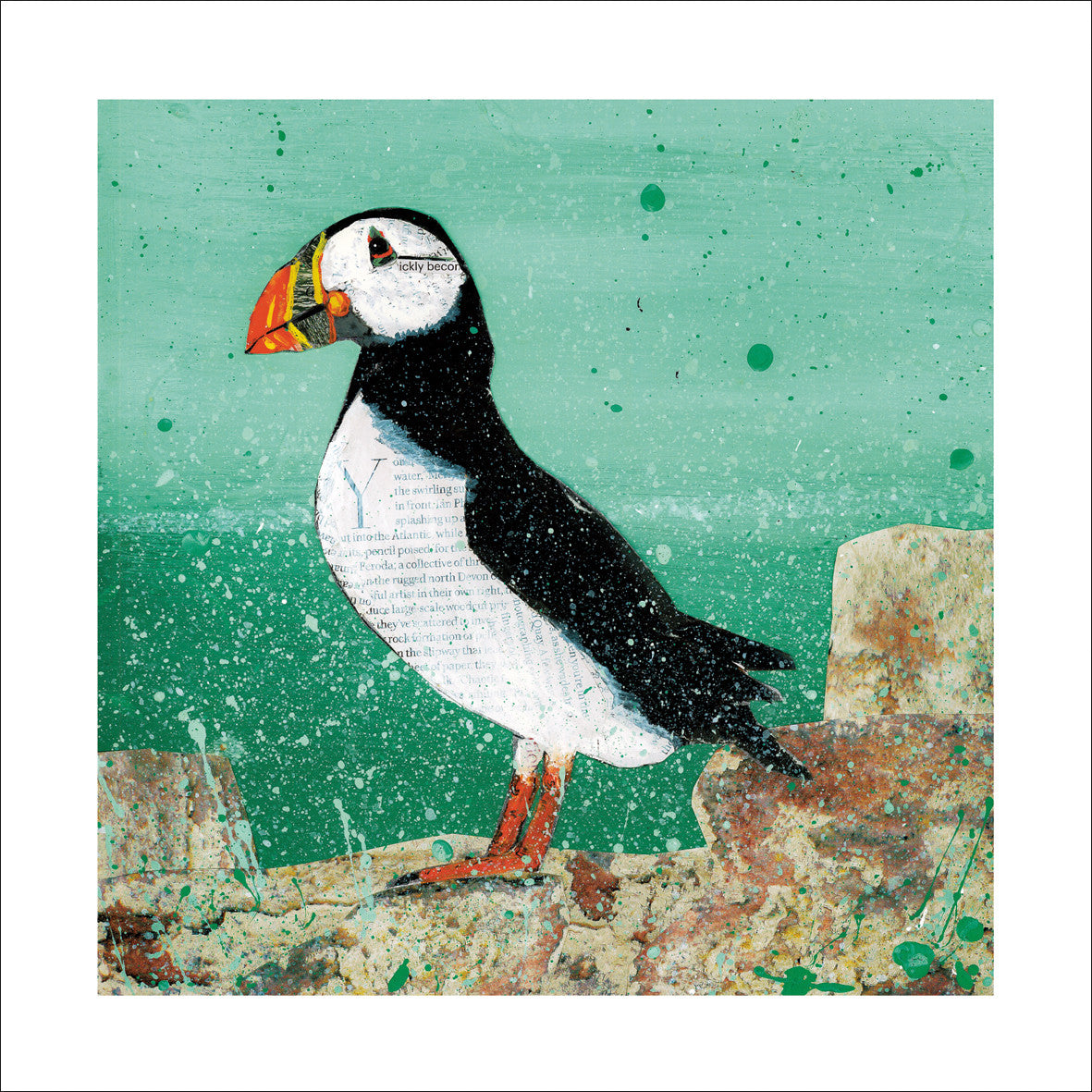 "Puffin" card by Adam James Severn
