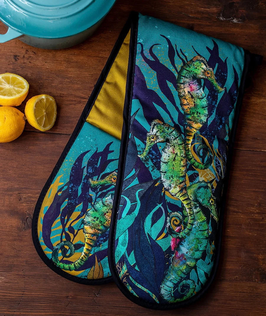 Seahorses Oven Glove