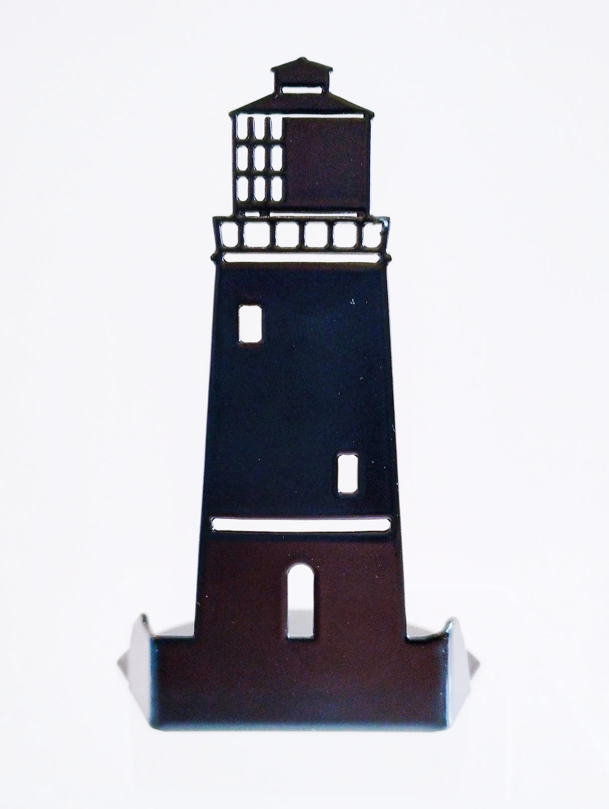 "Tall Lighthouse" metal tealight holder (com)