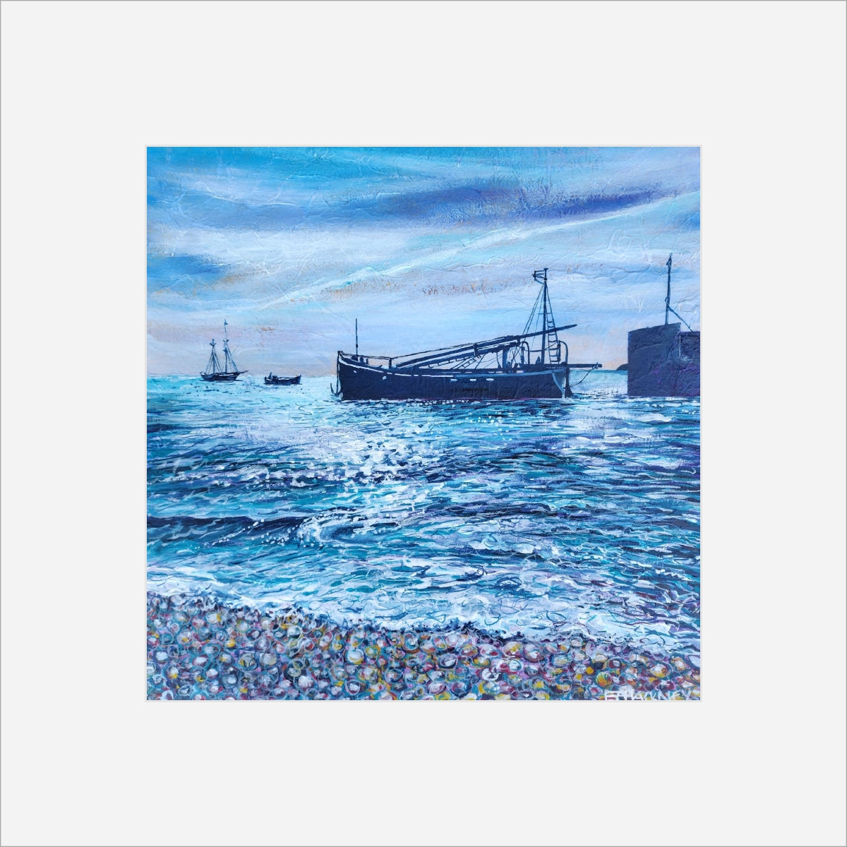 “The Lady Daphne Leaves Charlestown" print by Liz Hackney