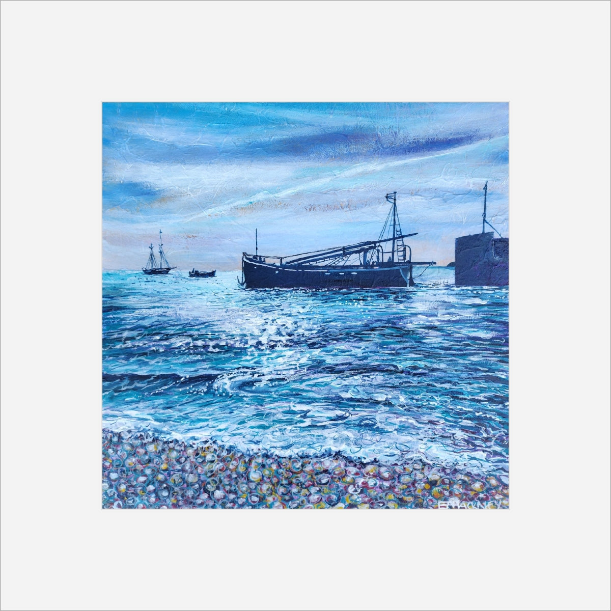 “The Lady Daphne Leaves Charlestown" print by Liz Hackney