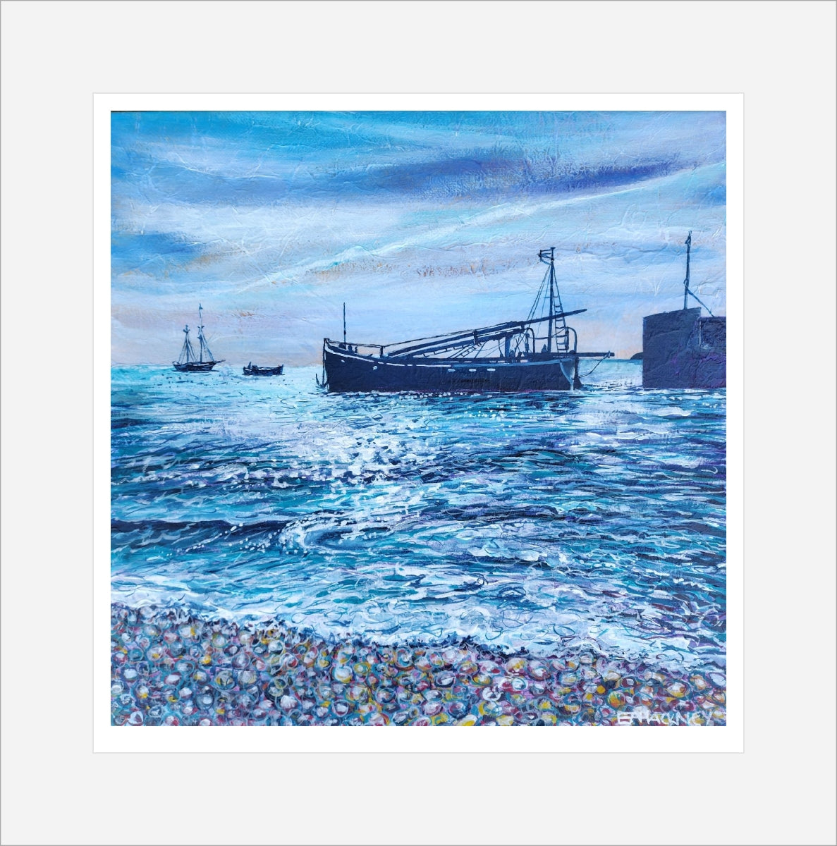 “The Lady Daphne Leaves Charlestown" print by Liz Hackney