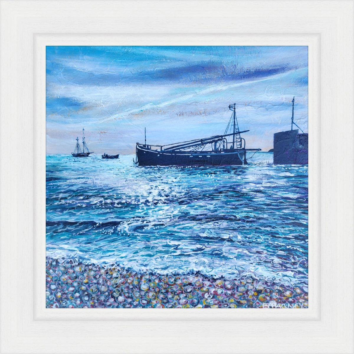 "The Lady Daphne Leaves Charlestown" original painting by Liz Hackney