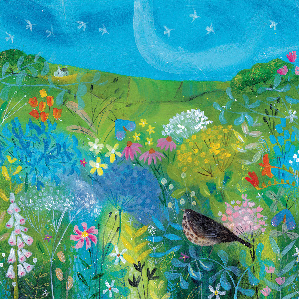 "The Songbird" card by Julia Crossland