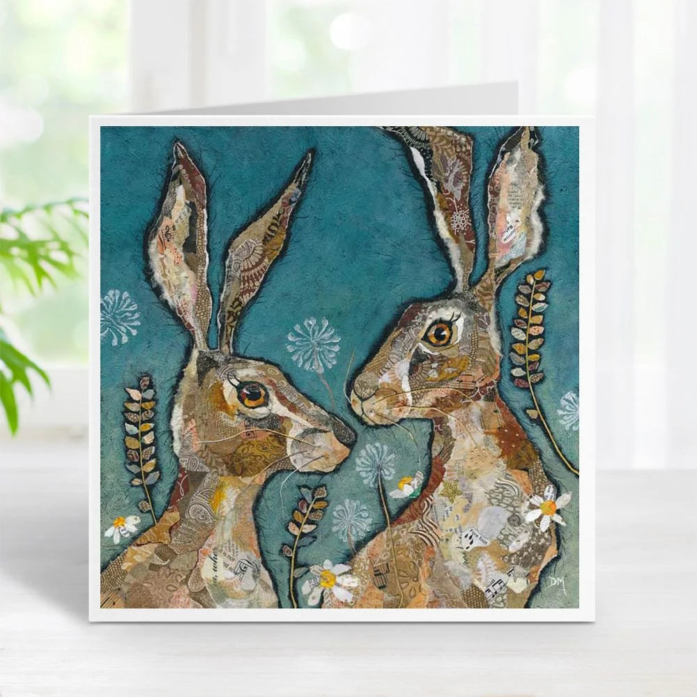 "Together" hares card by Dawn Maciocia