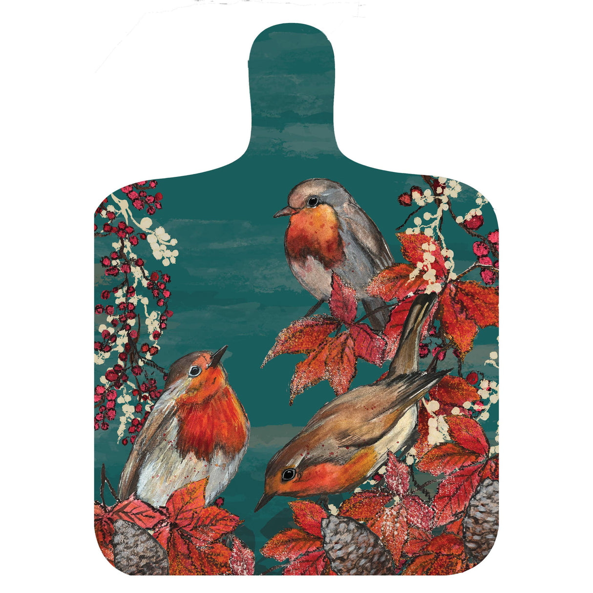 Small Christmas Robin Chopping Board