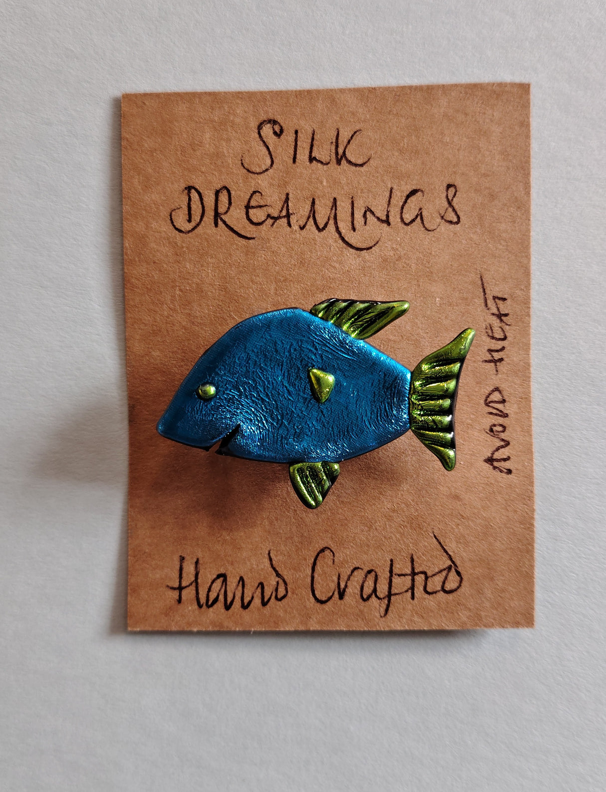 Silk Dreamings fish brooch