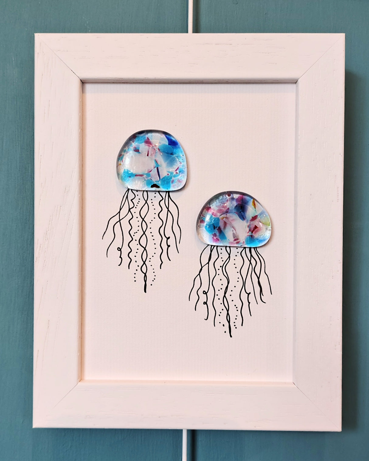 "Jellies" fused glass jellyfish by Niko Brown