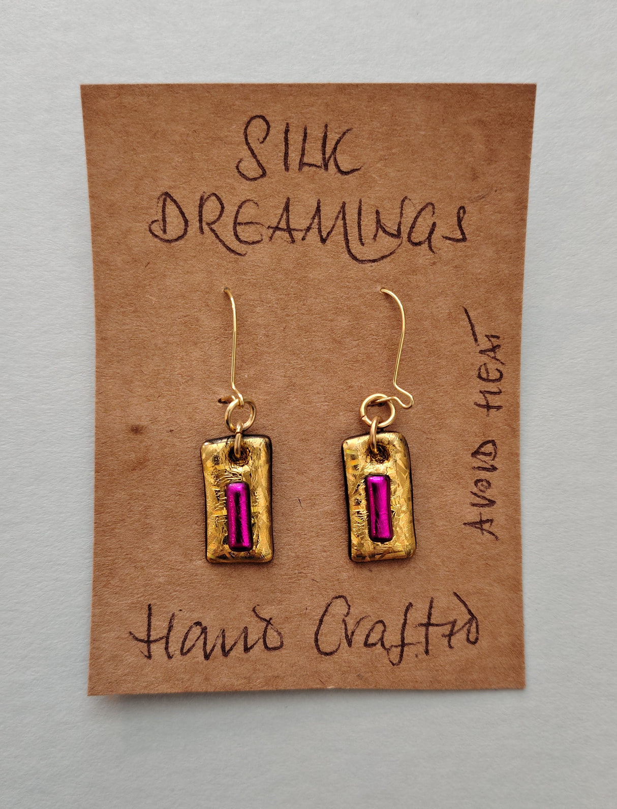 Silk Dreamings drop earrings.