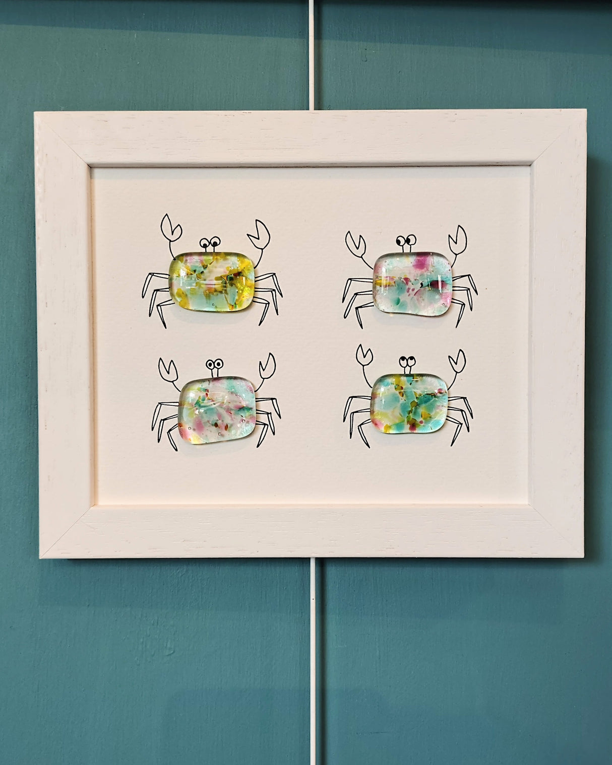 "Nippers" fused glass picture by Niko Brown