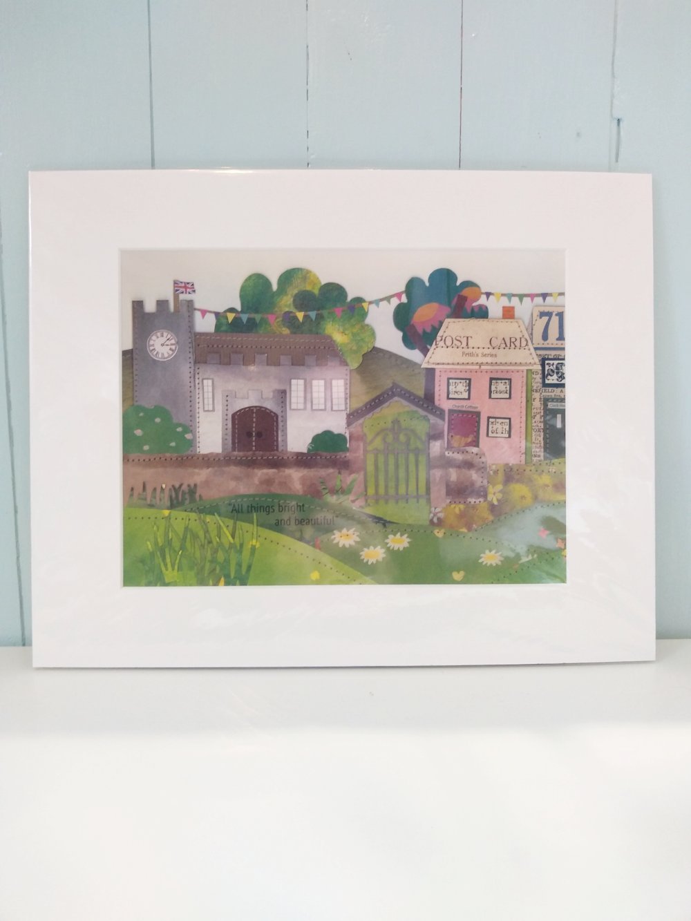 The Church, Bright and Beautiful print by Kim Watkins