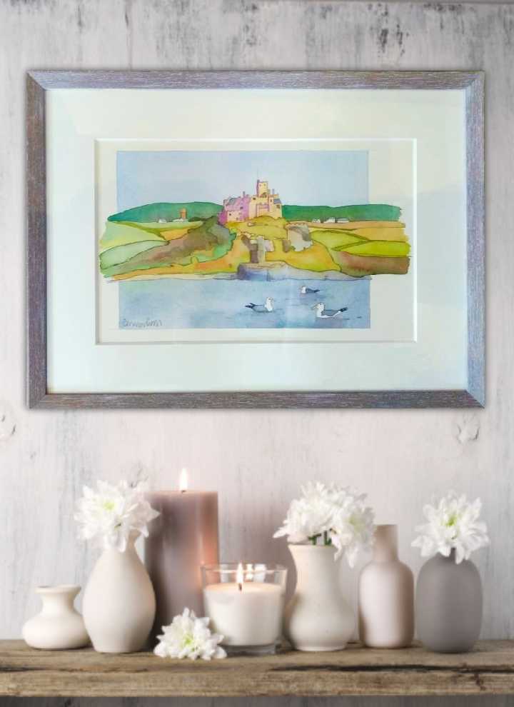 St. Michael's Mount, original painting by Emma Ball
