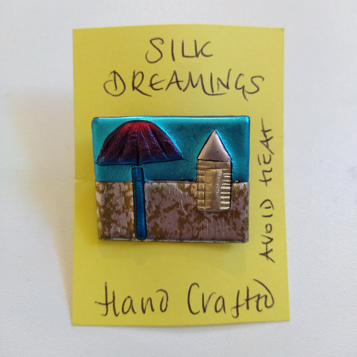 Silk Dreamings beach brooch