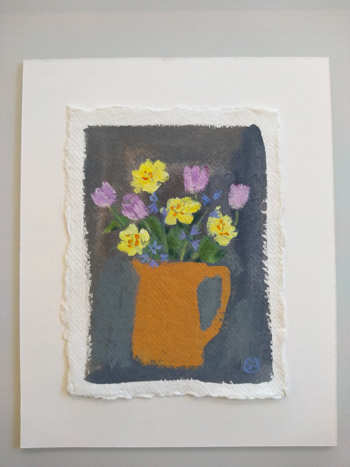 Stephanie Axtell "Tulips & Daffodils" painting (com)