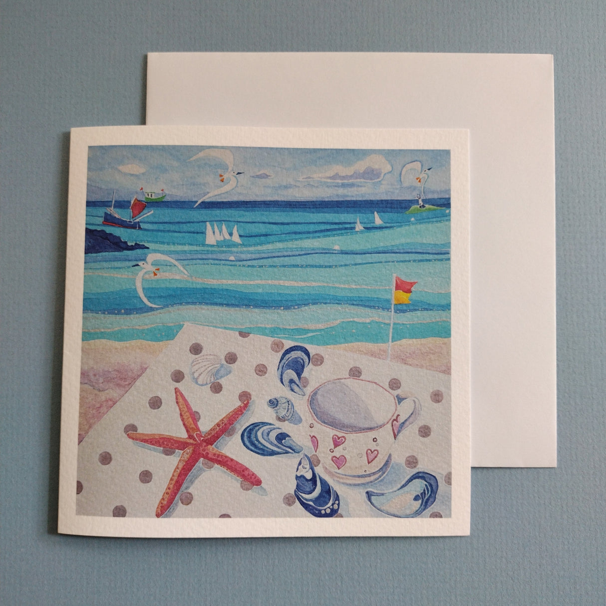 By the Seashore, card by Rachel Cockerill-Sharpe