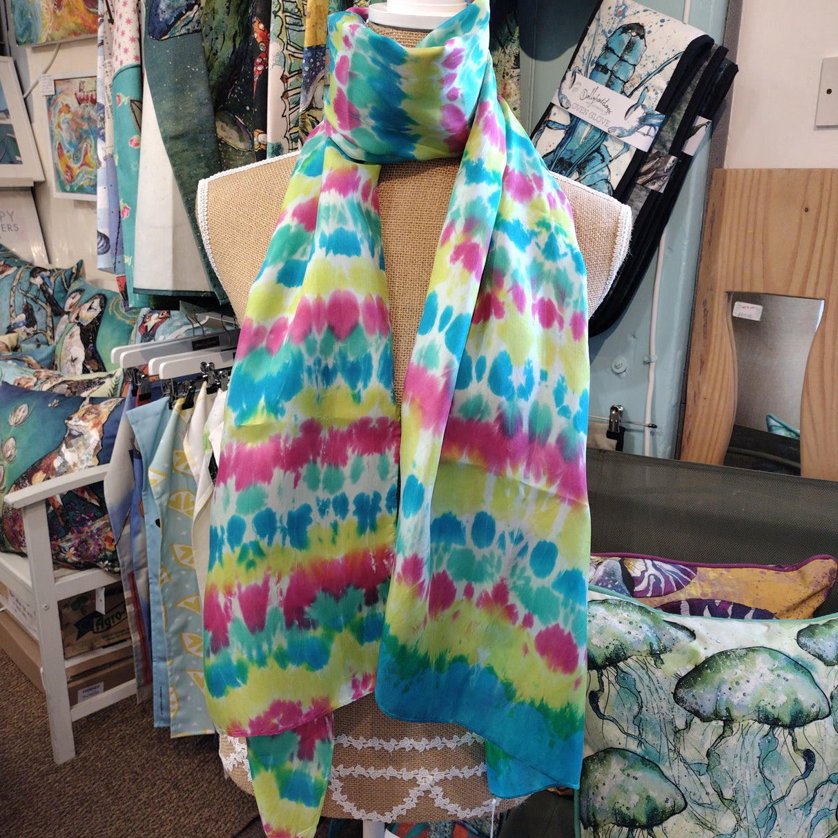 Janet Croome "Summer Time 2" Silk Scarf (COM)