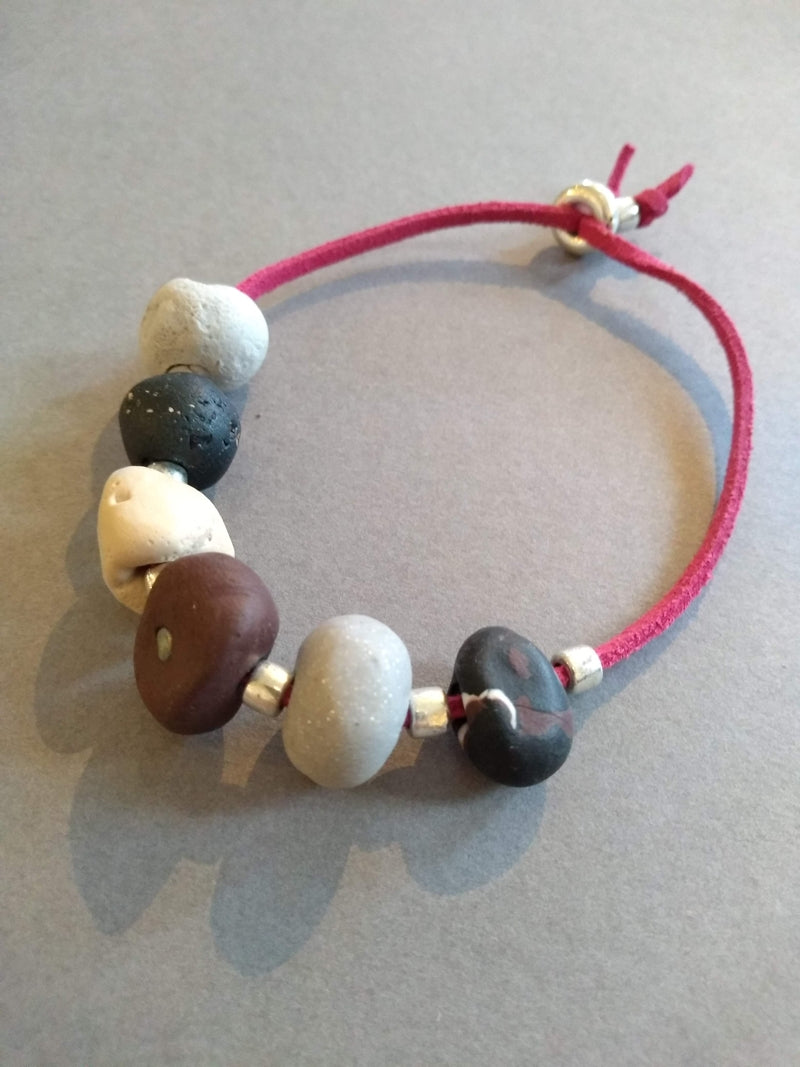 Six Stone Pebble Bracelet by Angel Bones