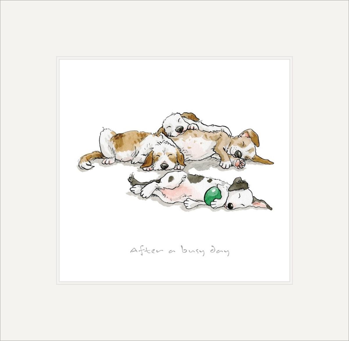 Anita Jeram A Dog's Life, After A Busy Day, print