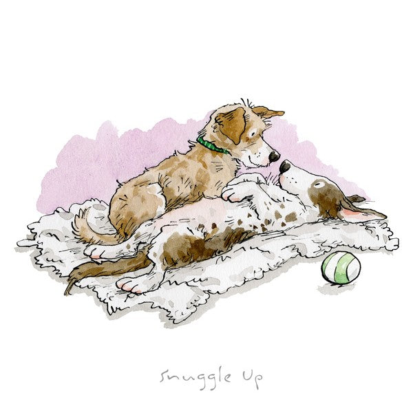 Anita Jeram A Dog's Life, Snuggle Up, print