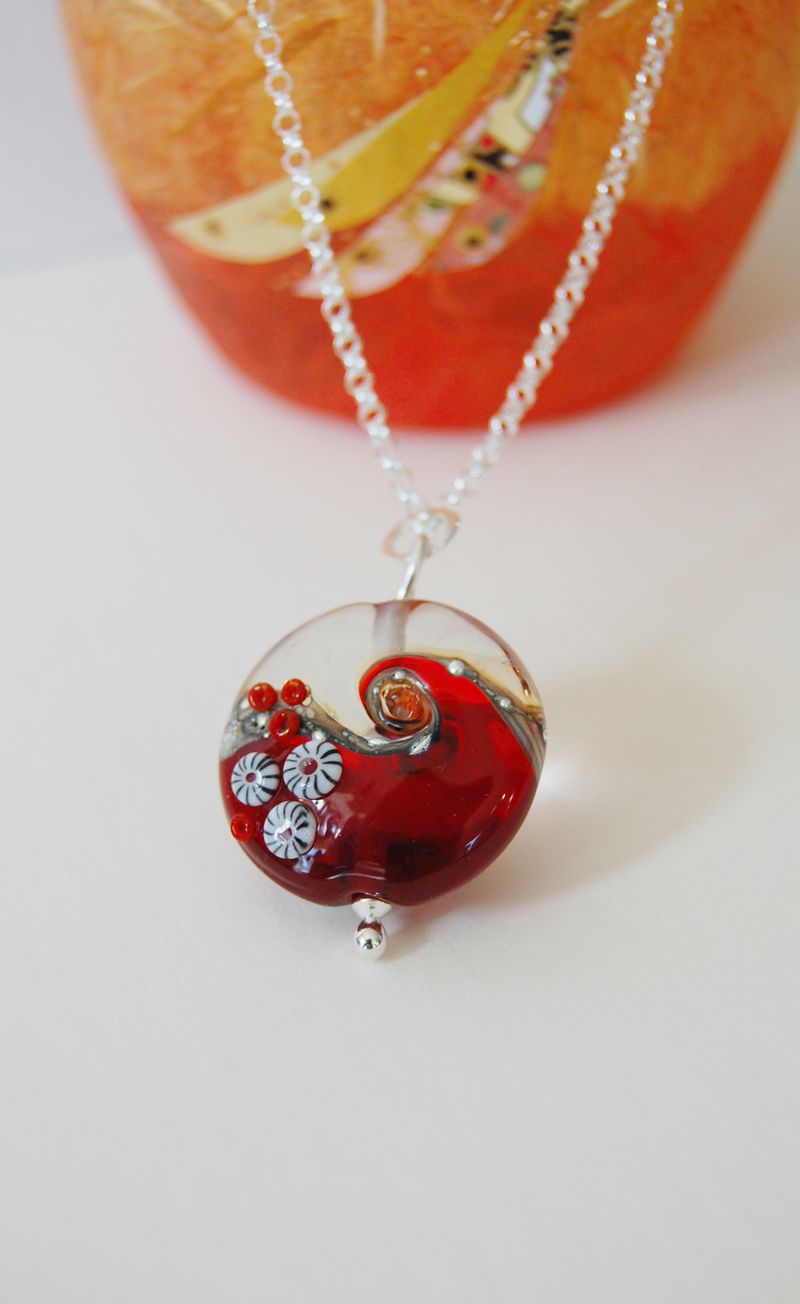 Christmas at the beach Lentil pendant