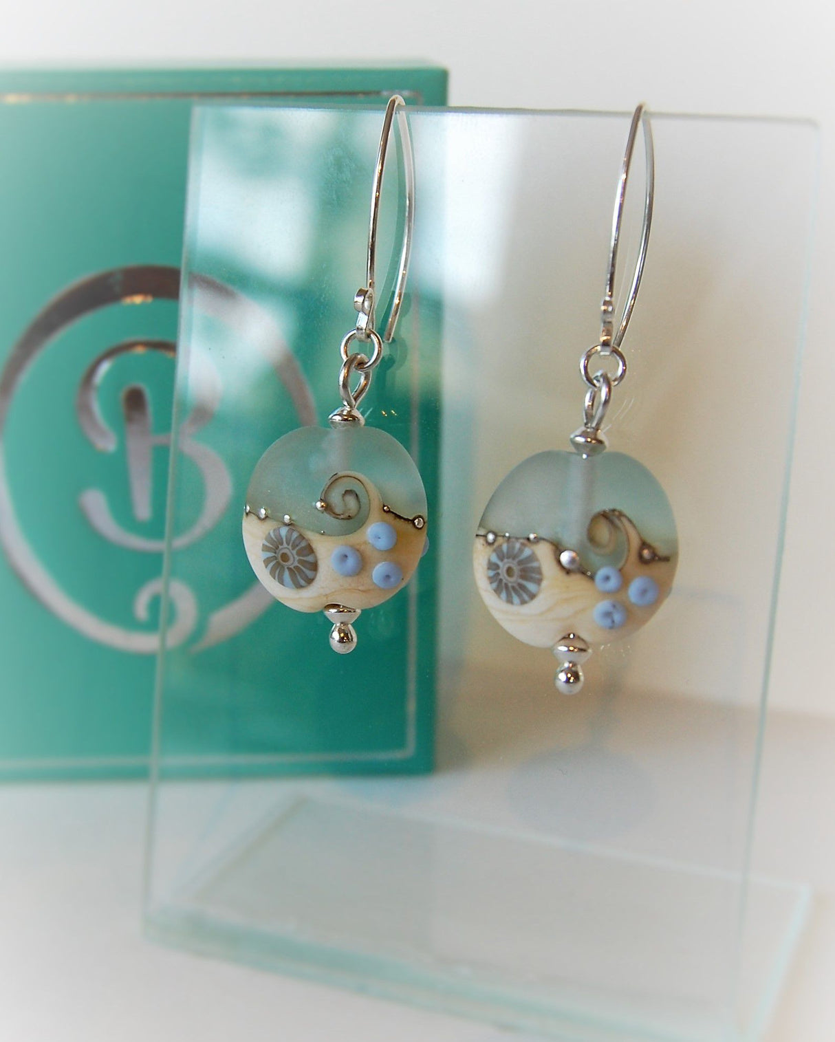 Sea Spray lentil earrings