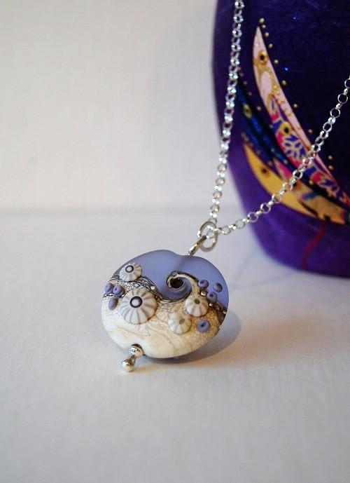 Sea Mist Large Lentil pendant