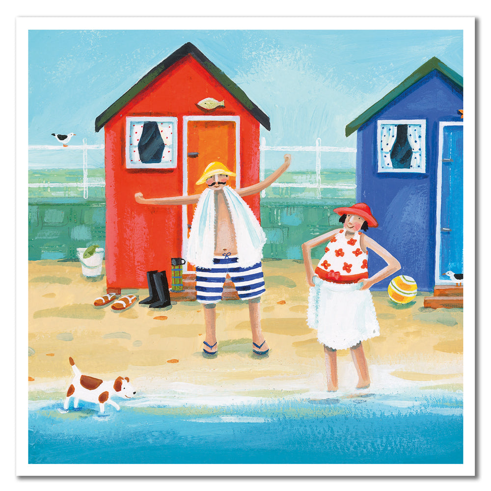 Beach Swim card by Claire Henley